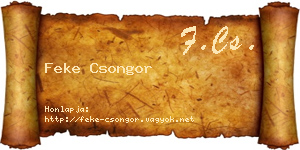 Feke Csongor névjegykártya