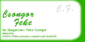 csongor feke business card